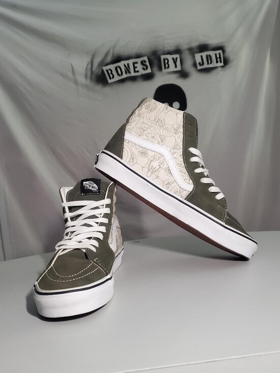 Vans Other - Vans Sk8-Hi Olive Suede/Floral Botanical Sz 9.5mens/11 womens - shipping incl